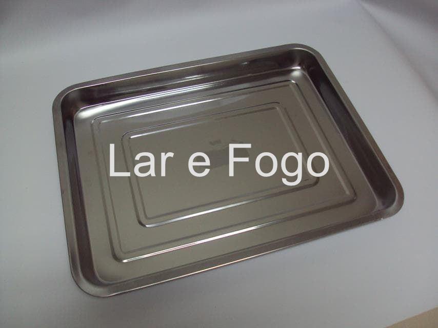 BANDEJA HORNO LEÑA ACERO INOX 450X350X60 MM FM CALEFACCIÓN - Imagen 1