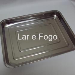 BANDEJA HORNO LEÑA ACERO INOX 450X350X60 MM FM CALEFACCIÓN - Imagen 1