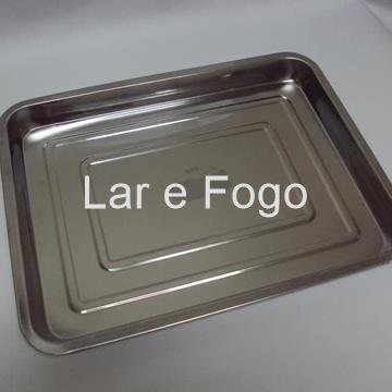 BANDEJA HORNO LEÑA ACERO INOX 600X400X60 MM FM CALEFACCIÓN - Imagen 1