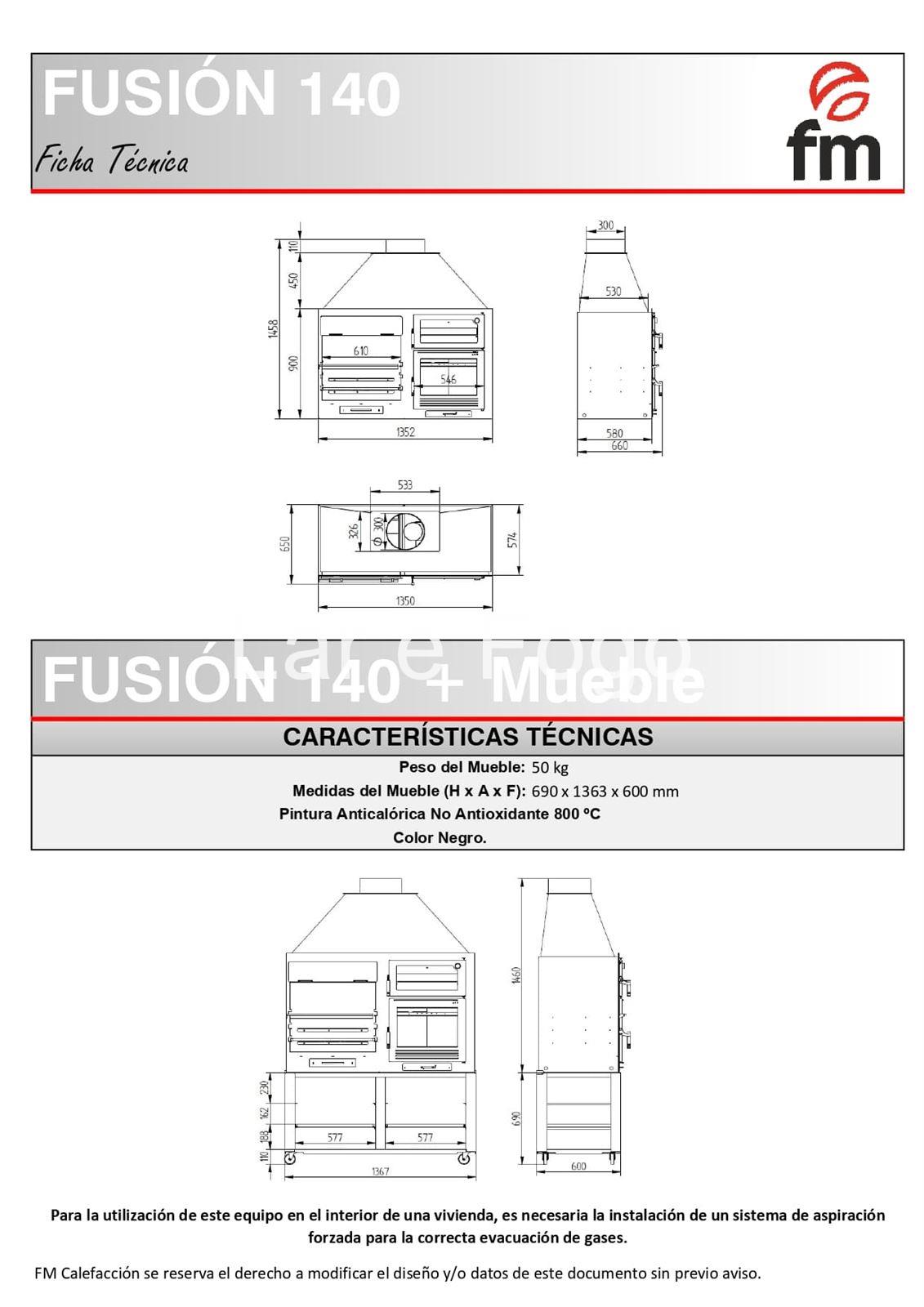 BARBACOA FM CALEFACCIÓN. FUSION 140 - Imagen 3