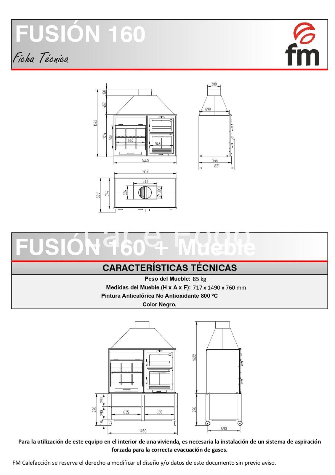 BARBACOA FM CALEFACCIÓN. FUSION 160 - Imagen 3