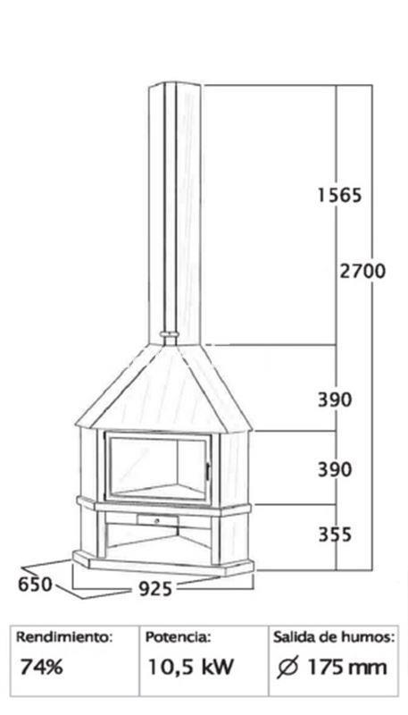 CHIMENEA DE LEÑA DE RINCÓN FOCGRUP - Imagen 2