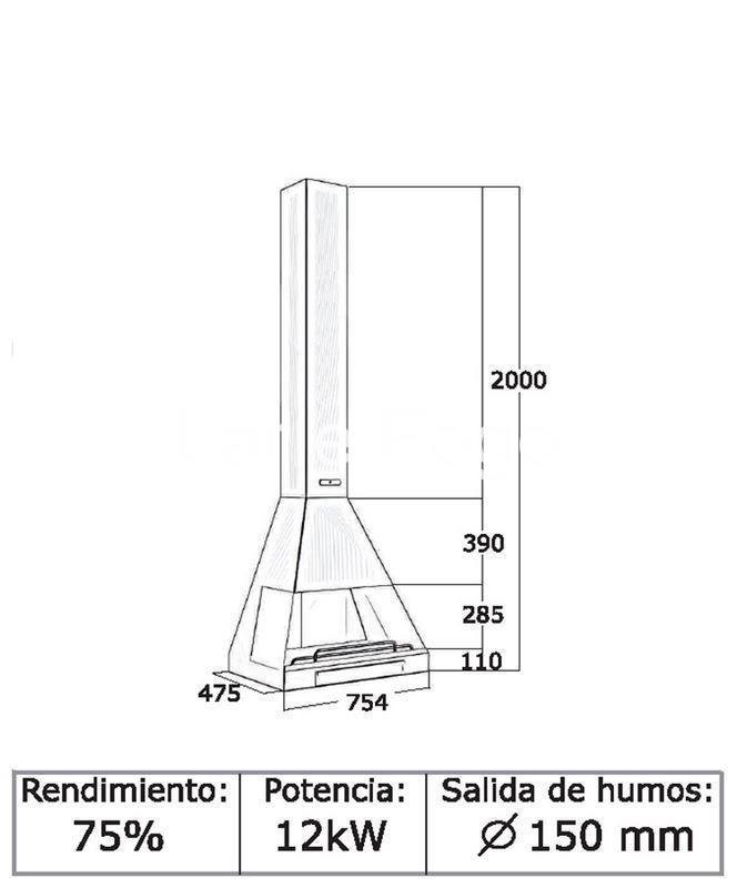 CHIMENEA DE LEÑA FRONTAL FOCGRUP - Imagen 2