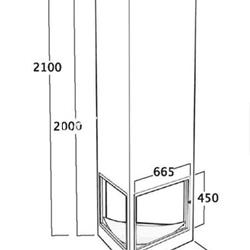 CHIMENEA DE LEÑA CENTRAL TRIANGULAR PARA COLGAR FOCGRUP - Imagen 2