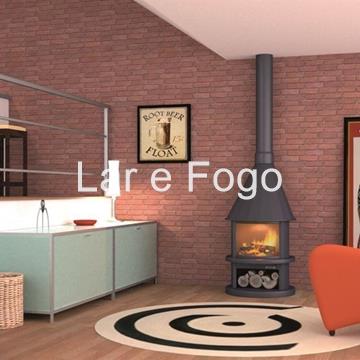 CHIMENEA DE LEÑA CON PUERTA EN CRISTAL FOCGRUP - Imagen 1