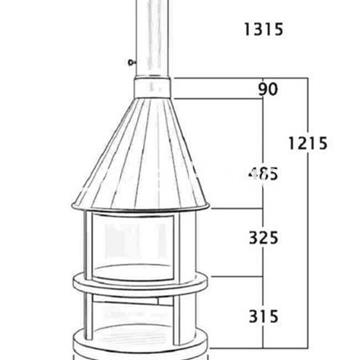 CHIMENEA DE LEÑA CON PUERTA EN CRISTAL FOCGRUP - Imagen 2