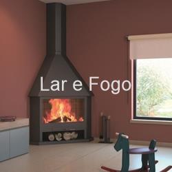 CHIMENEA DE LEÑA DE RINCÓN CON PUERTA FOCGRUP - Imagen 1
