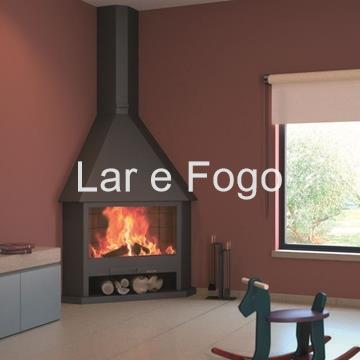 CHIMENEA DE LEÑA DE RINCÓN CON PUERTA FOCGRUP - Imagen 1