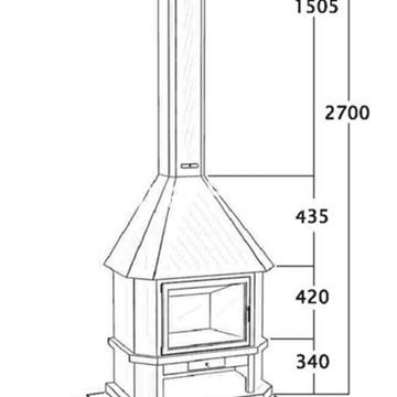 CHIMENEA DE LEÑA FRONTAL FOCGRUP - Imagen 2