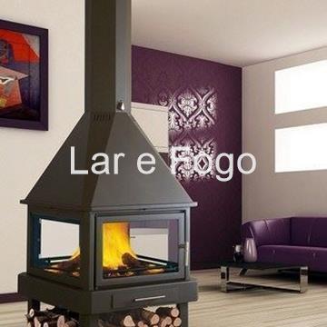 CHIMENEA DE LEÑA METÁLICA BRONPI A 4 CARAS HUELVA - Imagen 1