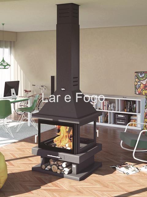 CHIMENEA METÁLICA DE LEÑA DE RINCÓN FM C-300-R VERMICULITA | 10.4 KW