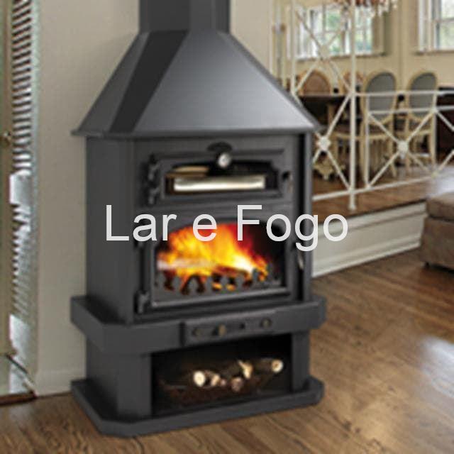 CHIMENEA METALICA BRONPI DE LEÑA FRONTAL EBRO - Imagen 2