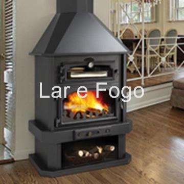 CHIMENEA METALICA BRONPI DE LEÑA FRONTAL EBRO - Imagen 2