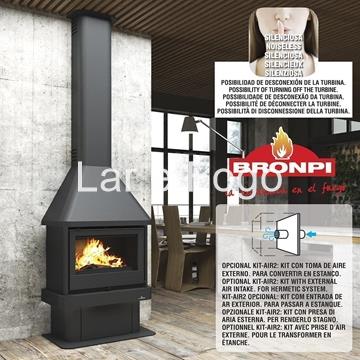 CHIMENEA METÁLICA BRONPI FRONTAL LISBOA - Imagen 2