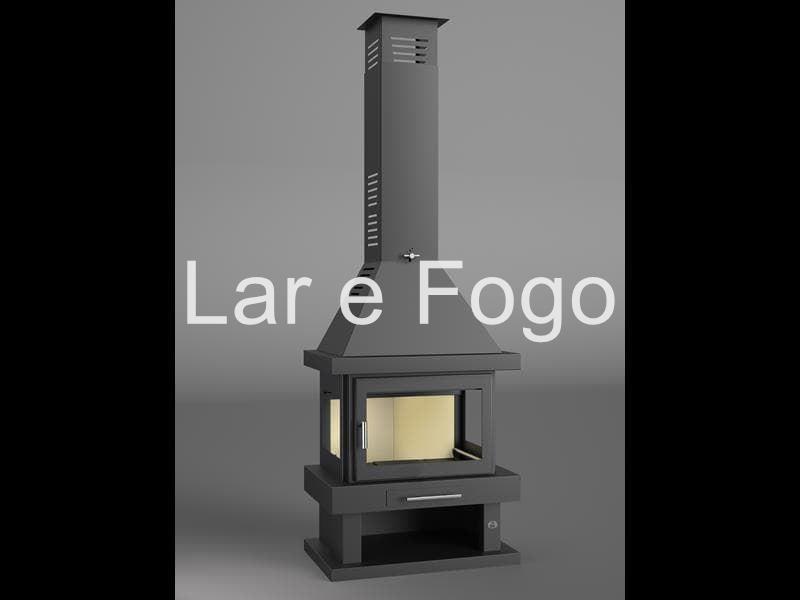 CHIMENEA METÁLICA DE LEÑA A TRES CARAS FM CALEFACCIÓN C-303 T