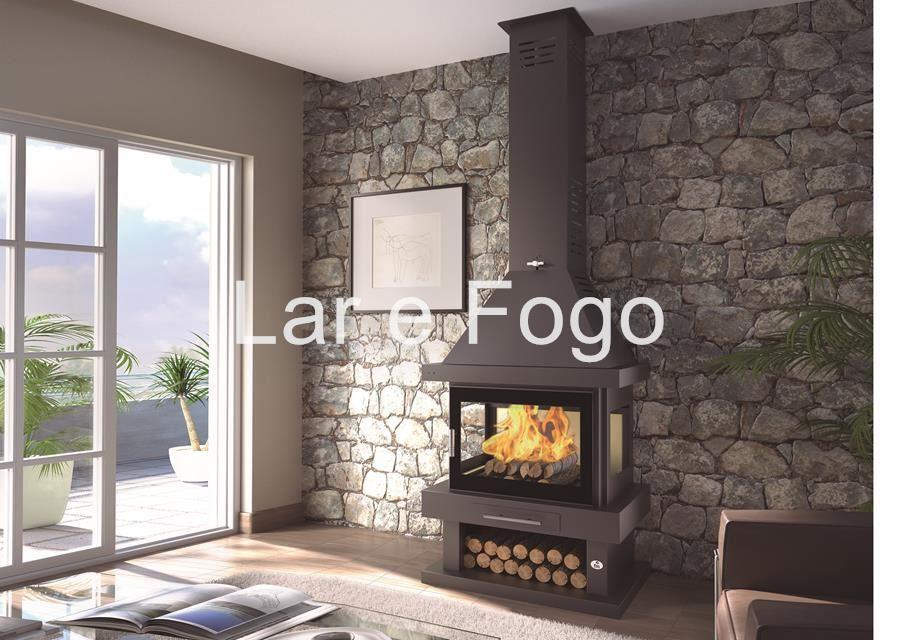 CHIMENEA METÁLICA DE LEÑA A 3 CARAS FM CALEFACCIÓN C-203 K - Imagen 1