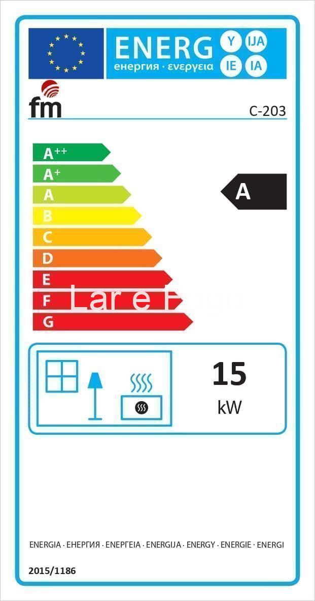 CHIMENEA METÁLICA DE LEÑA A 3 CARAS FM CALEFACCIÓN C-203 - Imagen 7