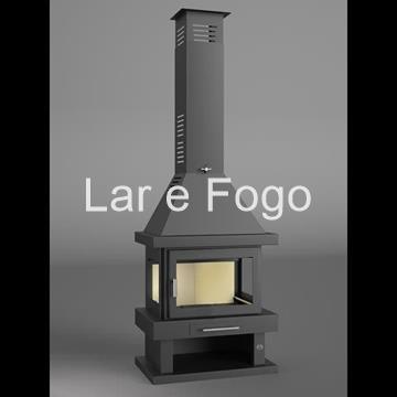 CHIMENEA METÁLICA DE LEÑA A TRES CARAS FM CALEFACCIÓN C-303 T - Imagen 2