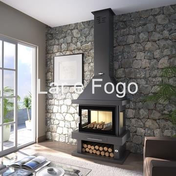 CHIMENEA METÁLICA DE LEÑA A TRES CARAS FM CALEFACCIÓN C-303 TFK - Imagen 1