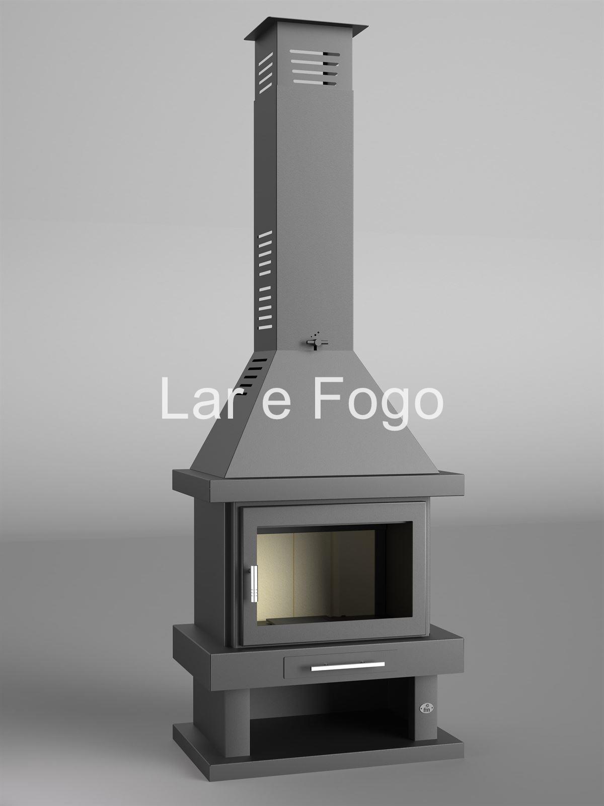 CHIMENEA METÁLICA DE LEÑA FM CALEFACCIÓN C-300 T - Imagen 2