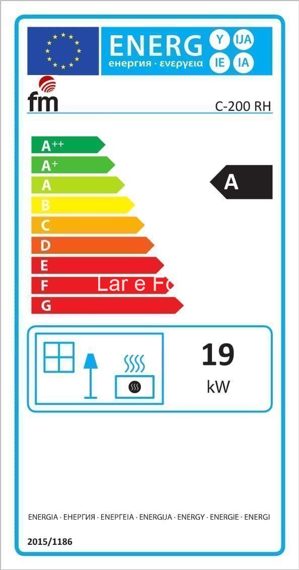 CHIMENEA METÁLICA DE LEÑA RINCÓN CON HORNO FM CALEFACCIÓN C-200-RH - Imagen 8