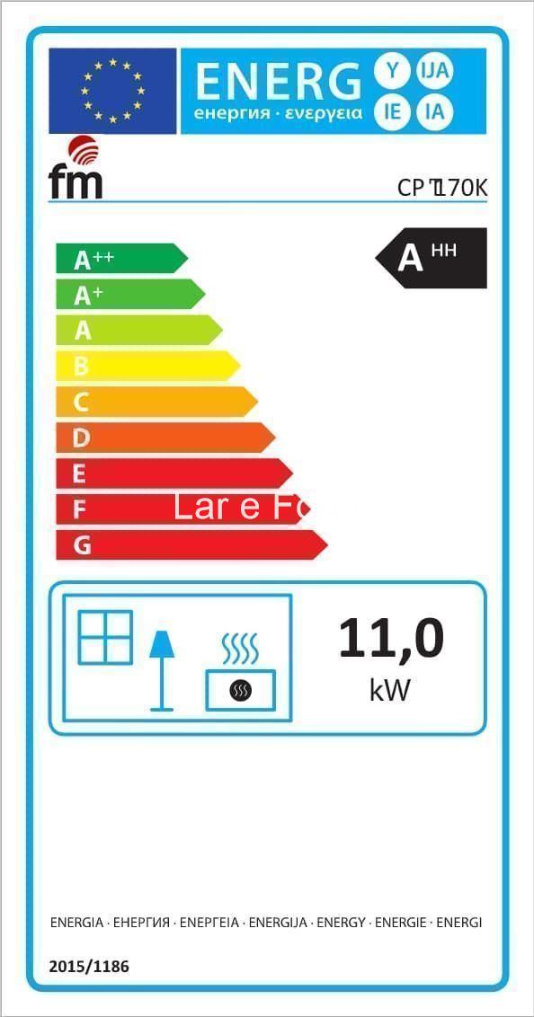 CHIMENEA METÁLICA DE PELLET FM CALEFACCIÓN CP-170 K - Imagen 2