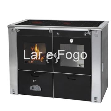 COCINA DE LEÑA BEROTU CALEFACTORA GRAN POTENCIA SERIE A 100 NEGRO - Imagen 1