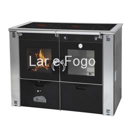 COCINA DE LEÑA BEROTU CALEFACTORA GRAN POTENCIA SERIE A 110 NEGRO - Imagen 1