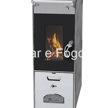 COCINA DE LEÑA BEROTU CALEFACTORA GRAN POTENCIA SERIE A 45 INOXIDABLE - Imagen 1
