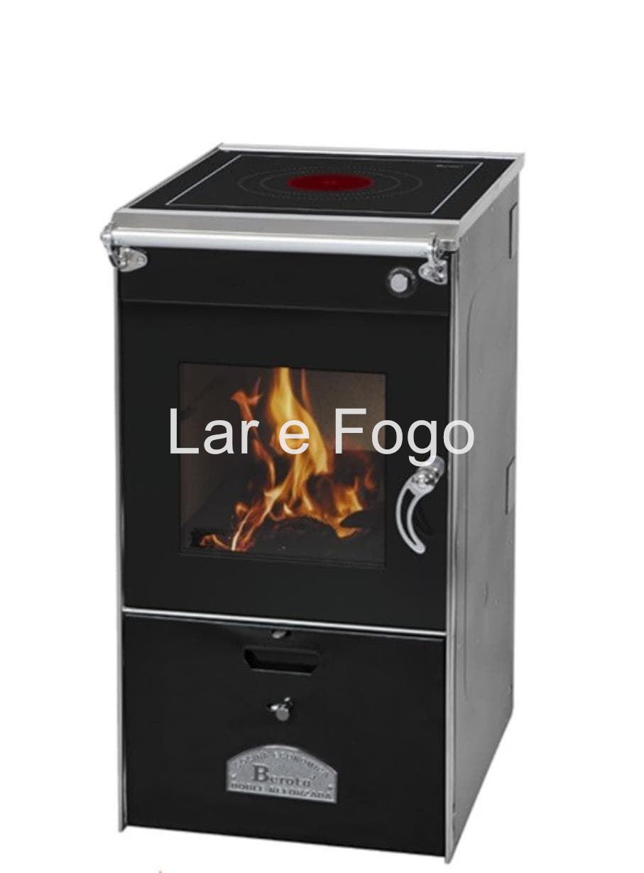 COCINA DE LEÑA BEROTU CALEFACTORA GRAN POTENCIA SERIE A 45 NEGRO - Imagen 1