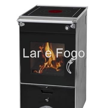 COCINA DE LEÑA BEROTU CALEFACTORA GRAN POTENCIA SERIE A 45 NEGRO - Imagen 1