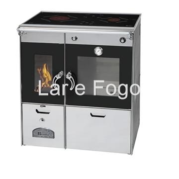 COCINA DE LEÑA BEROTU CALEFACTORA  SERIE A 75 INOXIDABLE - Imagen 1