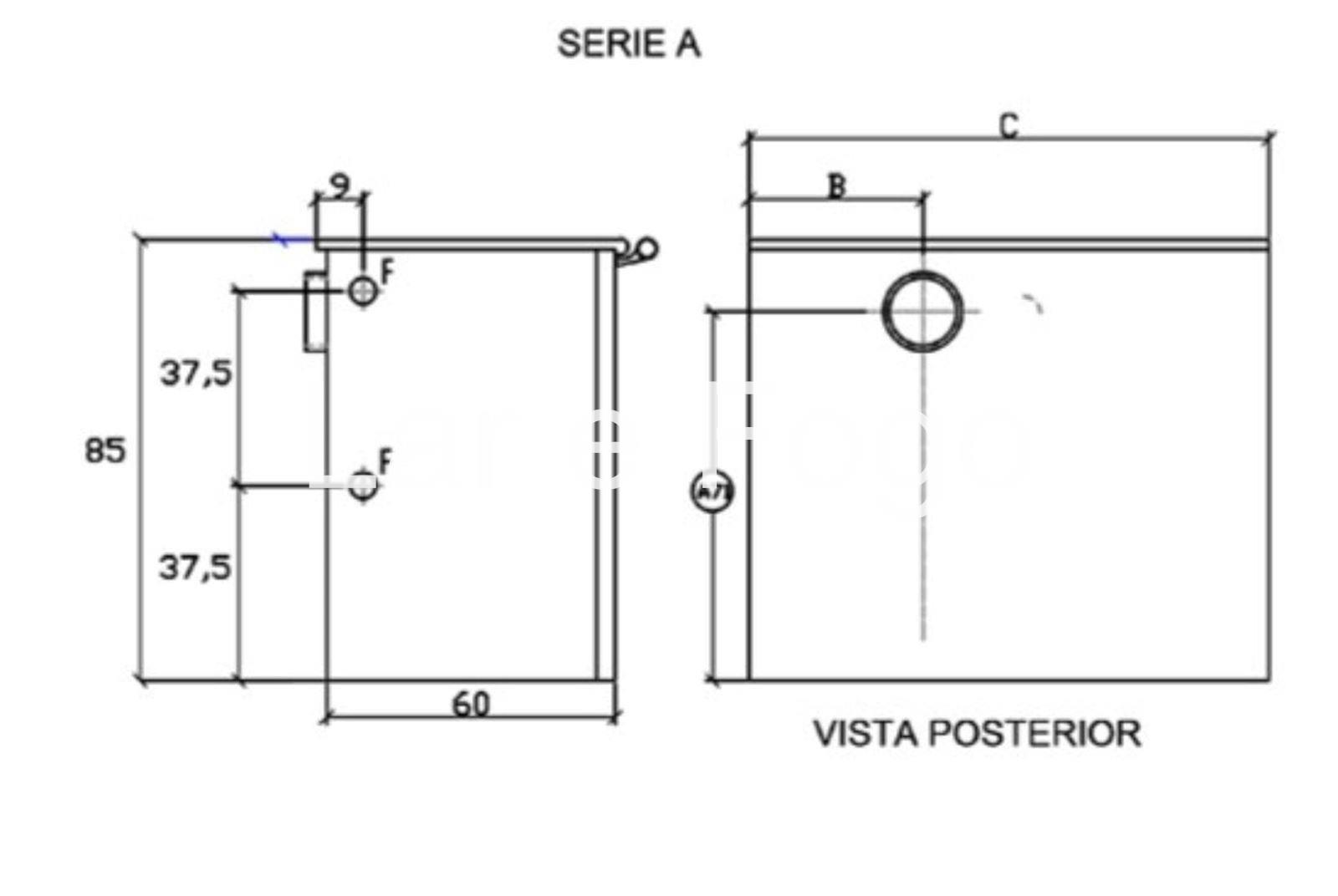 COCINA DE LEÑA BEROTU NO CALEFACTORA SERIE A 30 INOXIDABLE - Imagen 6