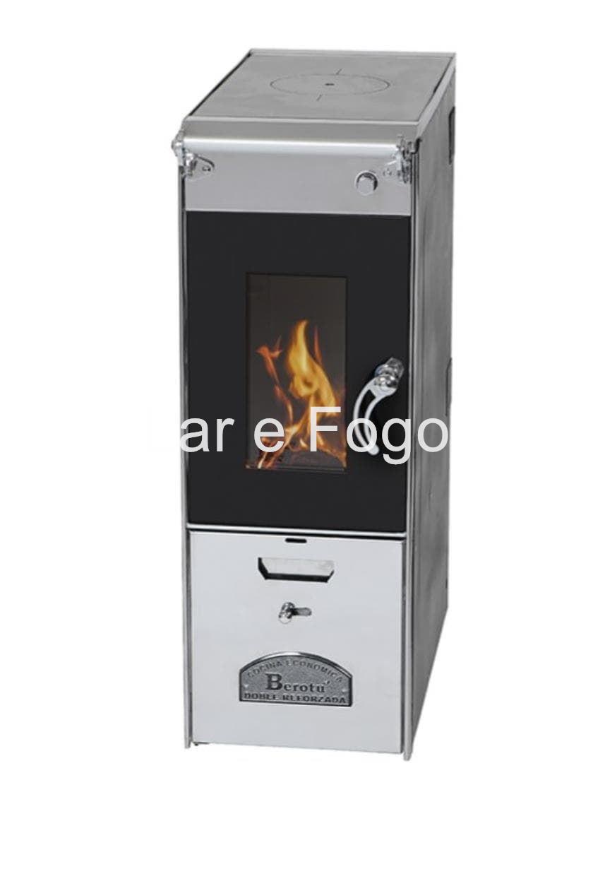 COCINA DE LEÑA BEROTU NO CALEFACTORA SERIE A 45 INOXIDABLE - Imagen 1
