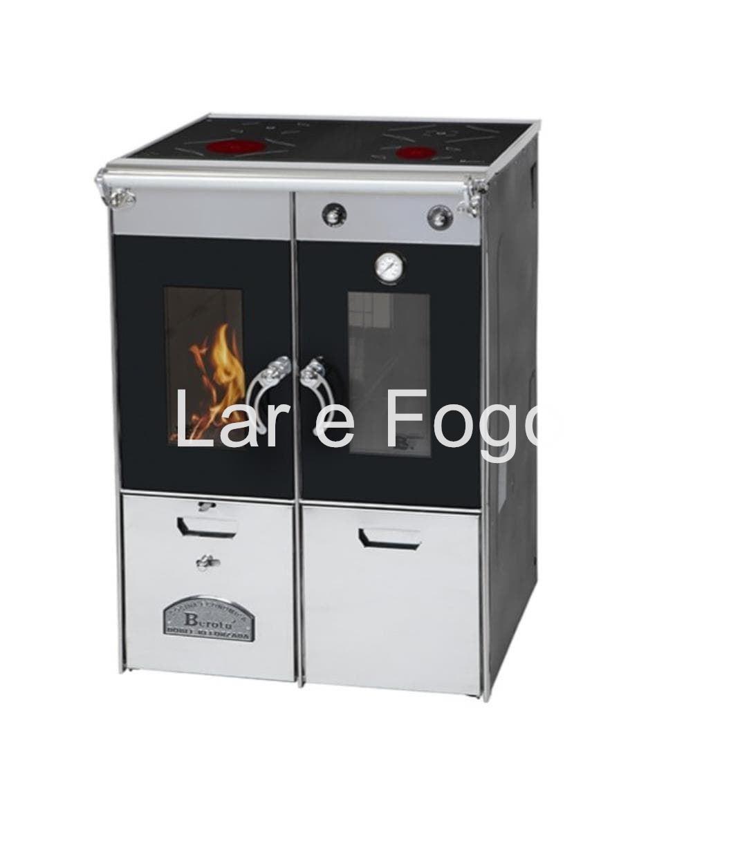 COCINA DE LEÑA BEROTU NO CALEFACTORA SERIE A 60 INOXIDABLE - Imagen 1