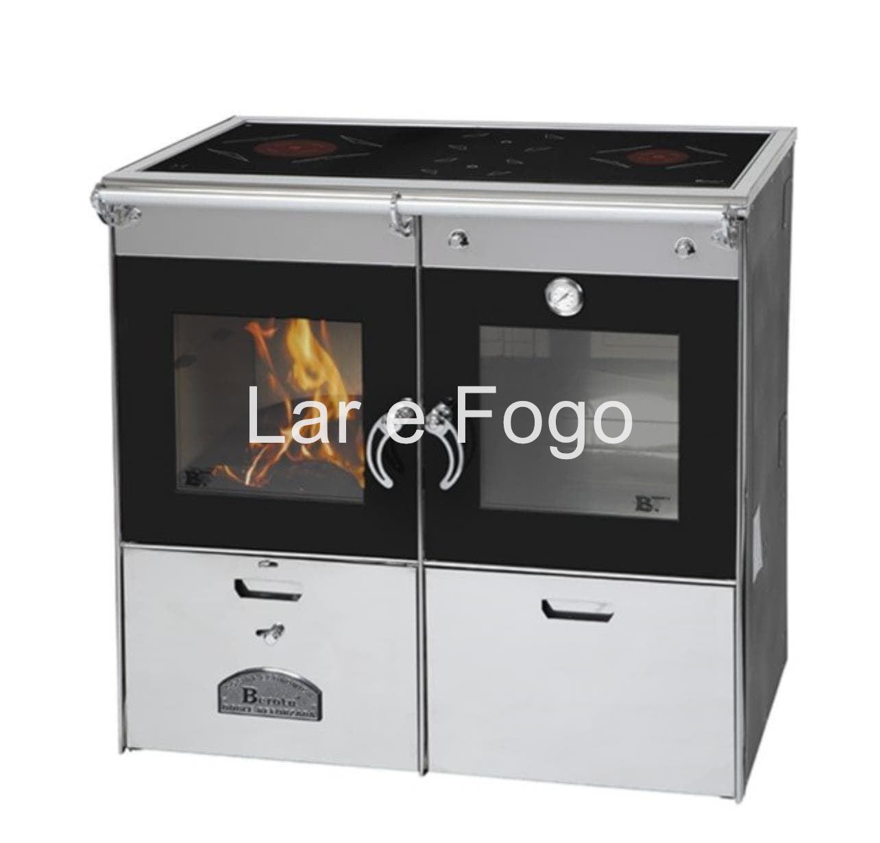 COCINA DE LEÑA BEROTU NO CALEFACTORA SERIE A 90 INOXIDABLE - Imagen 1