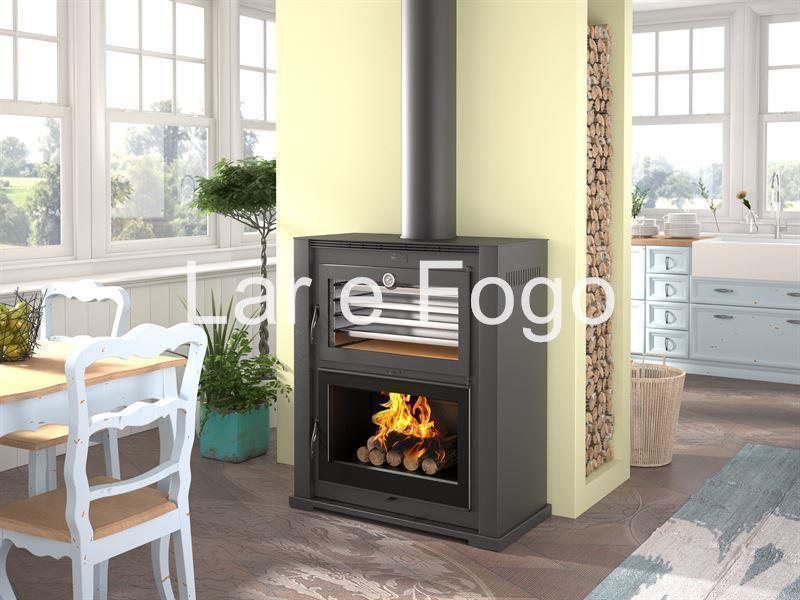 ESTUFA CON HORNO DE LEÑA FM CALEFACCIÓN HL-200 F - Imagen 1