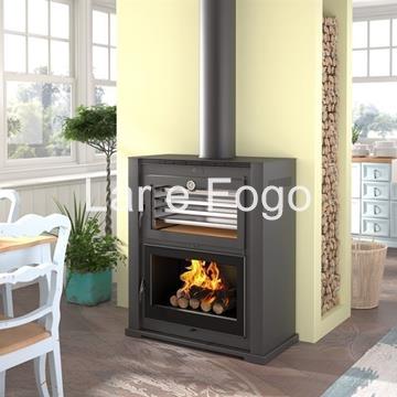 ESTUFA CON HORNO DE LEÑA FM CALEFACCIÓN HL-200 F - Imagen 1