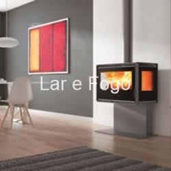 ESTUFA DE LEÑA A TRES CRISTALES CARBEL RA-85-2 - Imagen 1