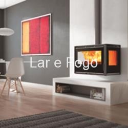 ESTUFA DE LEÑA A TRES CRISTALES CARBEL RA-85-2 - Imagen 2