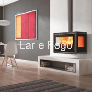 ESTUFA DE LEÑA A TRES CRISTALES CARBEL RA-85-2 - Imagen 2