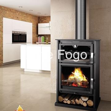 ESTUFA DE LEÑA BRONPI FRONTAL CON HORNO SUIZA - Imagen 1