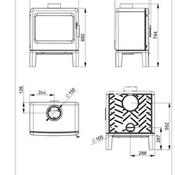 ESTUFA DE LEÑA BRONPI KAREN - Imagen 2