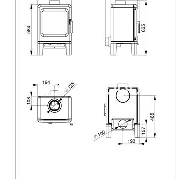 ESTUFA DE LEÑA BRONPI LIRA - Imagen 2