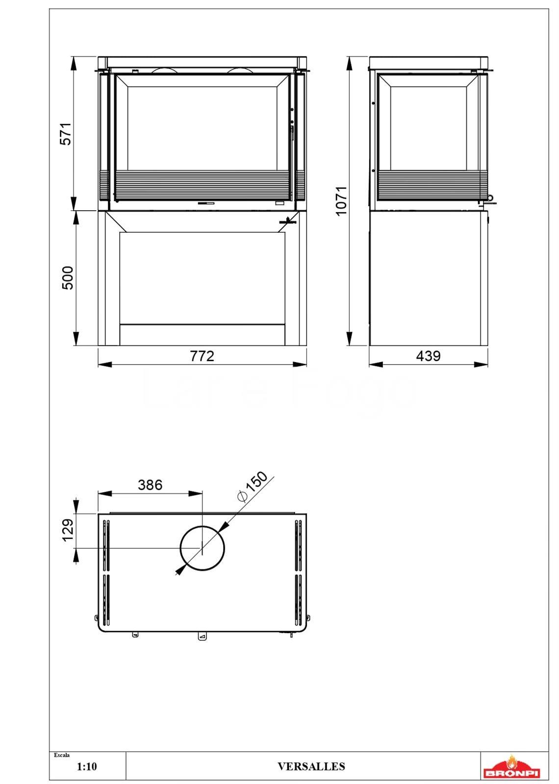 ESTUFA DE LEÑA BRONPI VERSALLES - Imagen 7