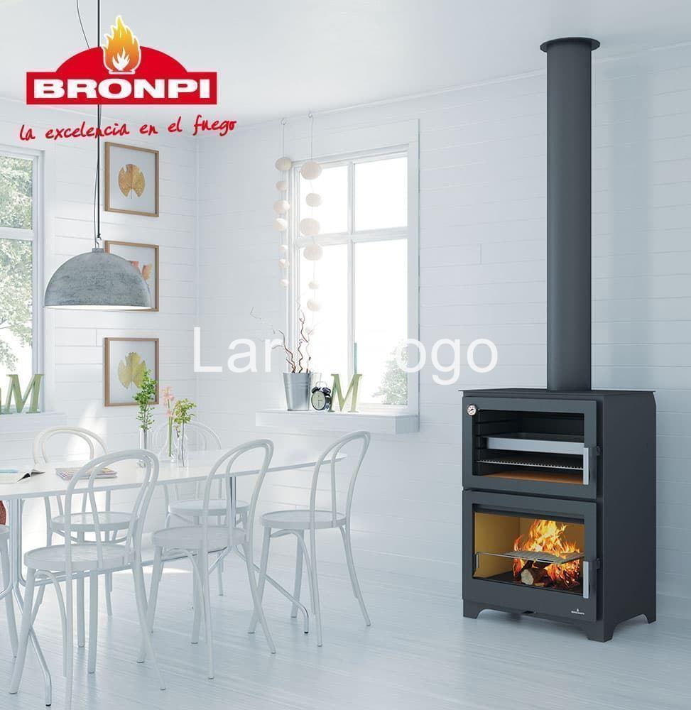ESTUFA DE LEÑA CON HORNO BRONPI MURANO - Imagen 1