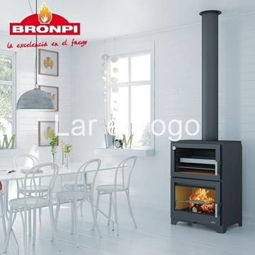 ESTUFA DE LEÑA CON HORNO BRONPI MURANO - Imagen 1