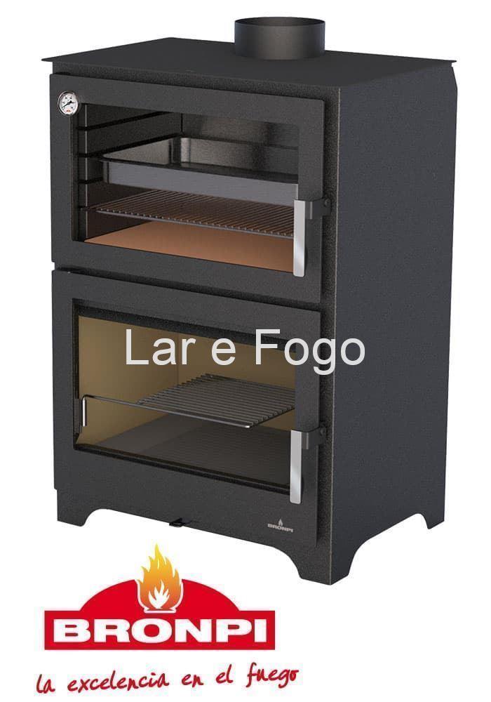 ESTUFA DE LEÑA CON HORNO BRONPI MURANO - Imagen 2
