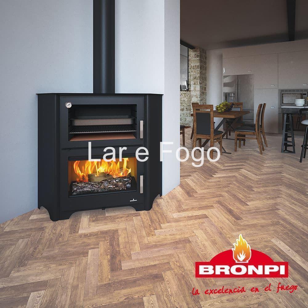 ESTUFA DE LEÑA CON HORNO BRONPI RINCÓN MURANO R - Imagen 1