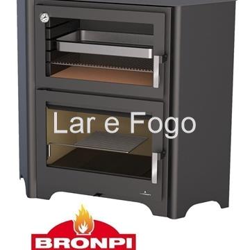 ESTUFA DE LEÑA CON HORNO BRONPI RINCÓN MURANO R - Imagen 2
